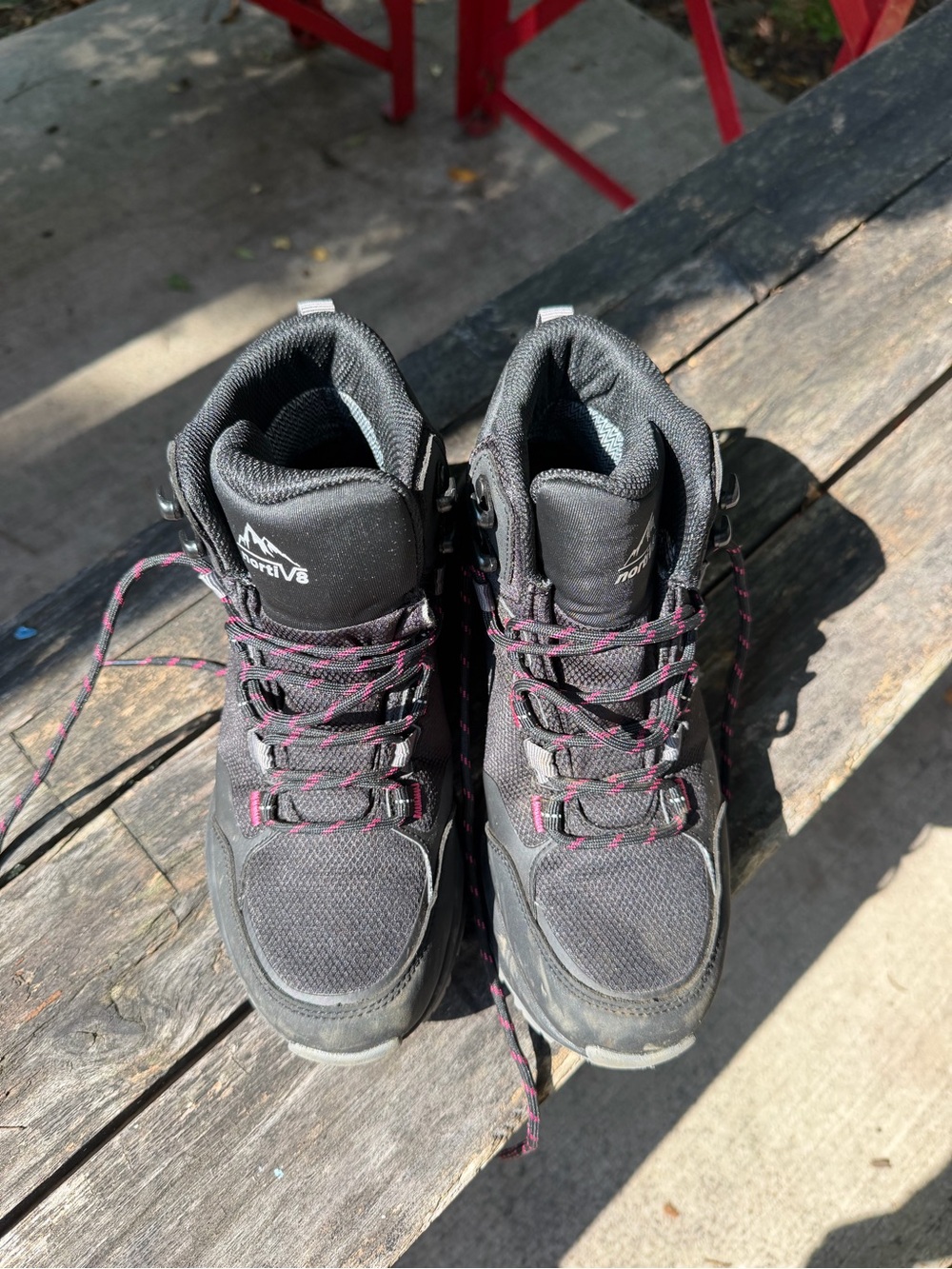 Montev8 Women's Black Winter & Rain Hiking Boots with Pink Accent Laces